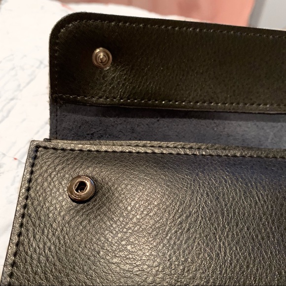 New Genuine Pebbled Leather Trifold Flap Wallet - Picture 4 of 6